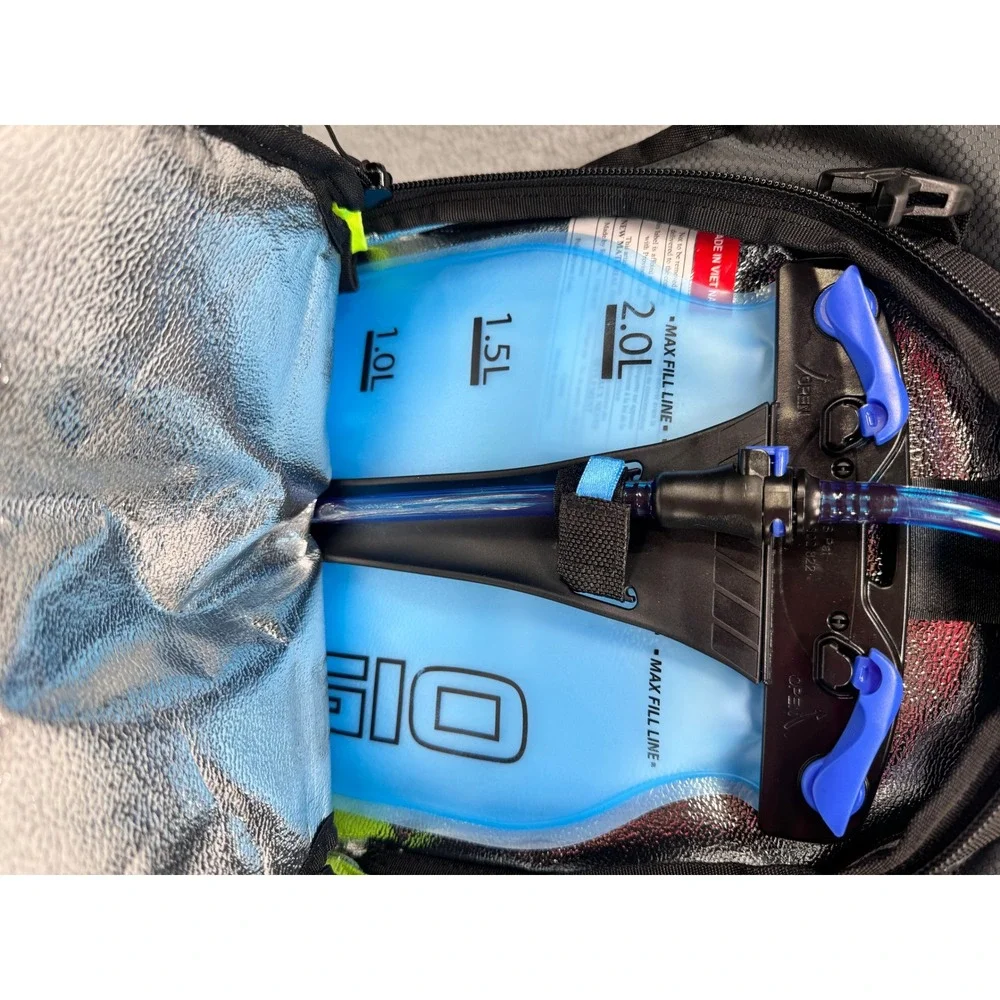 OGIO Hydration Backpack Black Neon Yellow 2.0L Reservoir Moto Hiking Bag